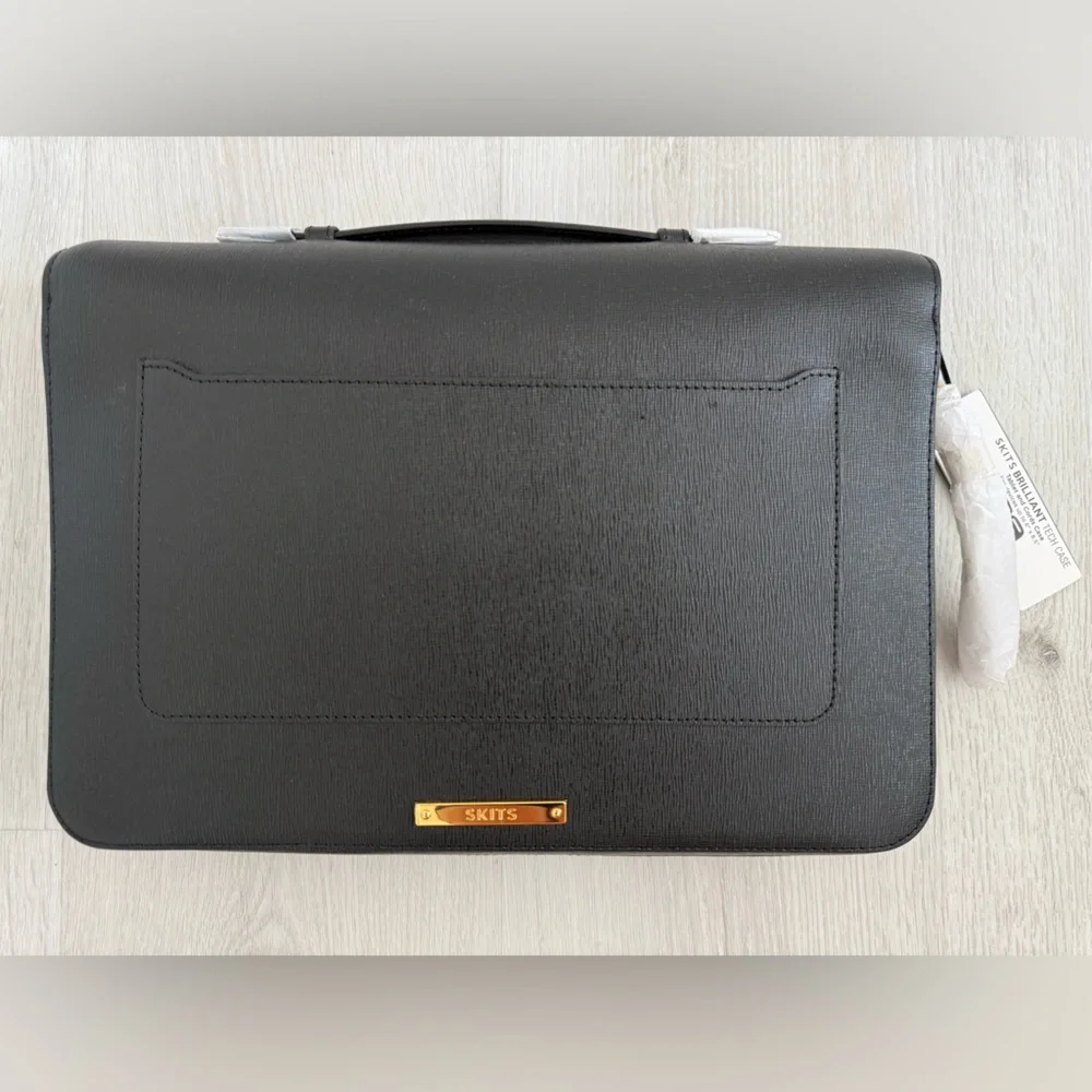SKITS Black Tablet Case with Gold Hardware Accents